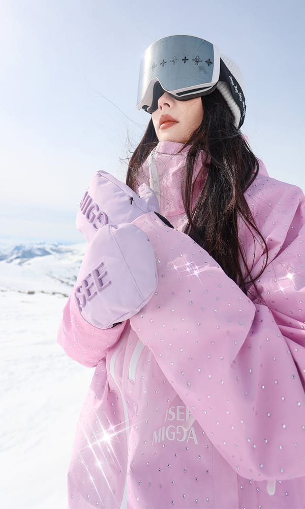 芭比粉满钻滑雪套装
