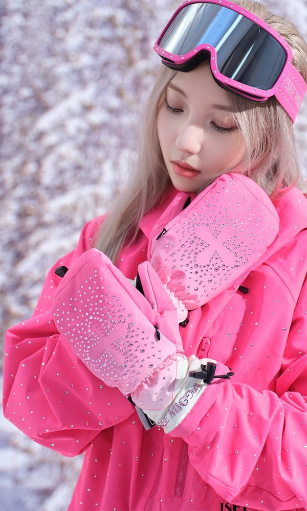 Cross Rhinestone Gloves