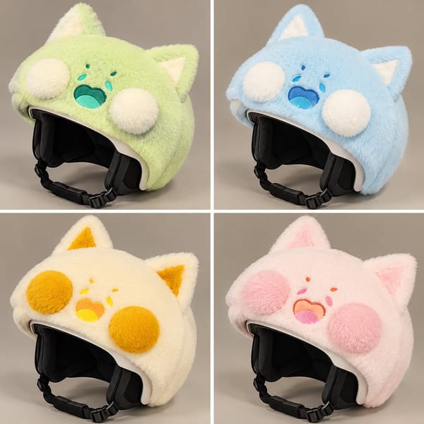 Fluffy Cat Helmet Cover