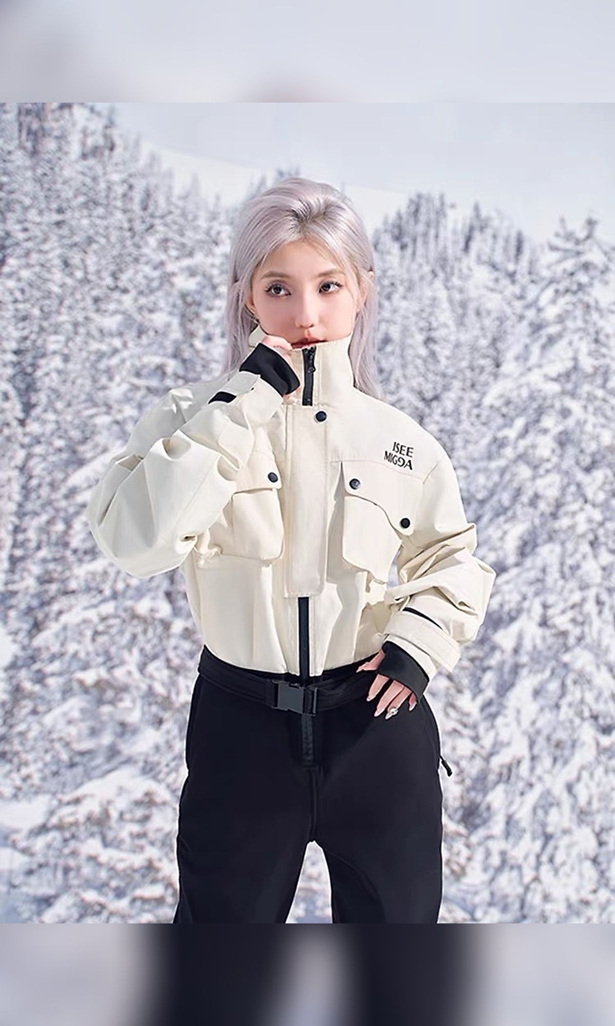奶白工装连体滑雪服（2/8）