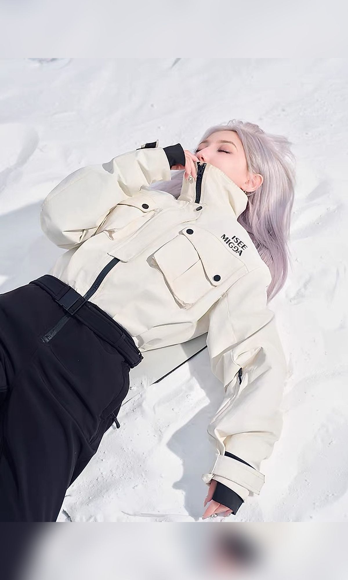 奶白工装连体滑雪服（5/8）