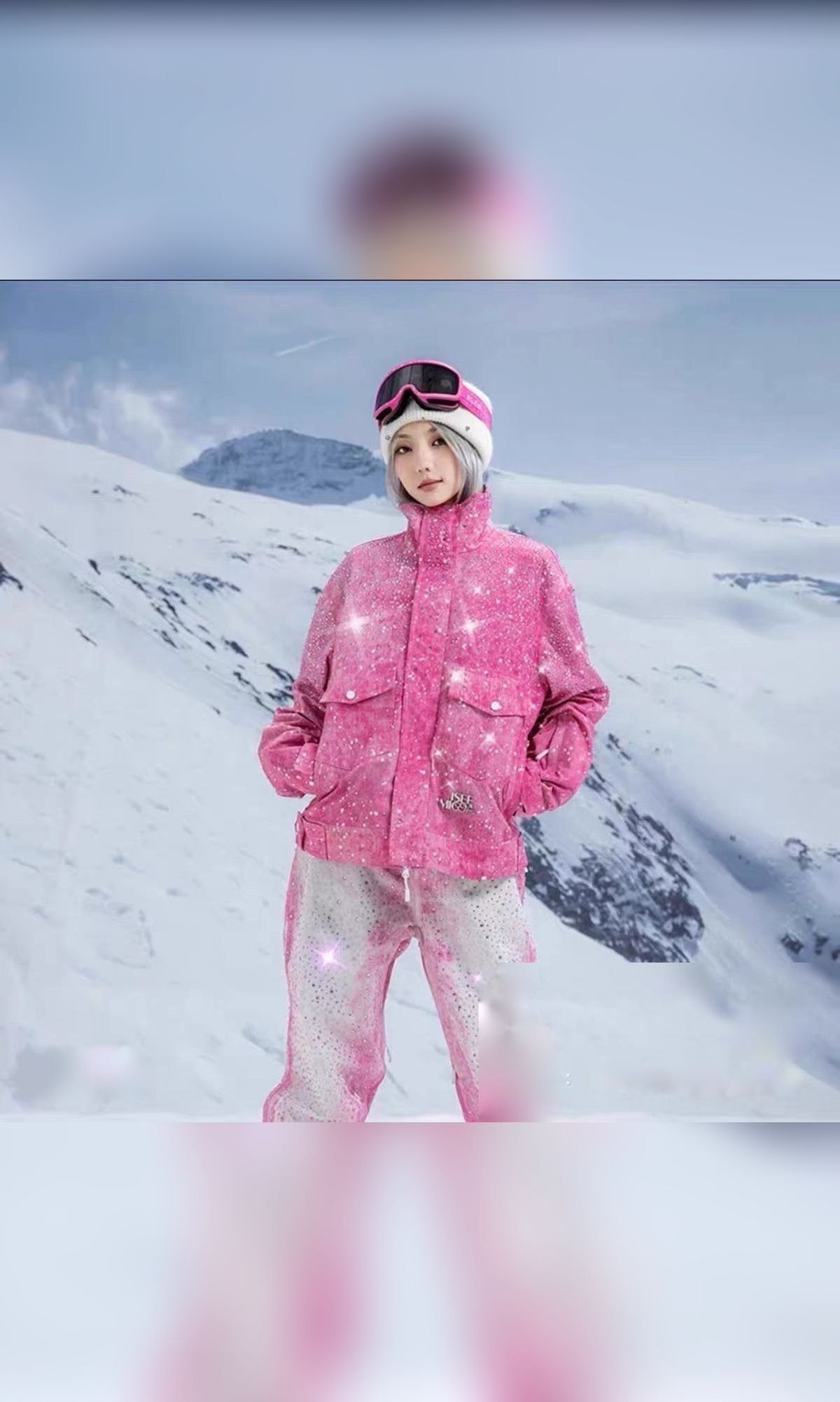 绯色山泉满钻牛仔滑雪套装（2/7）