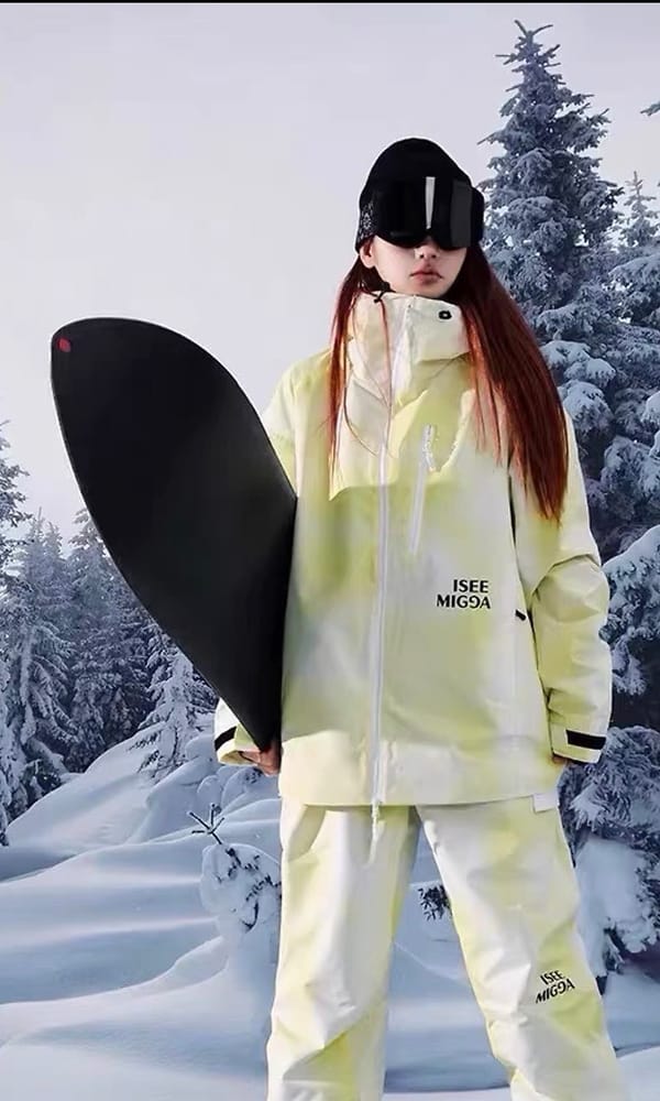 柠檬黄扎染滑雪套装