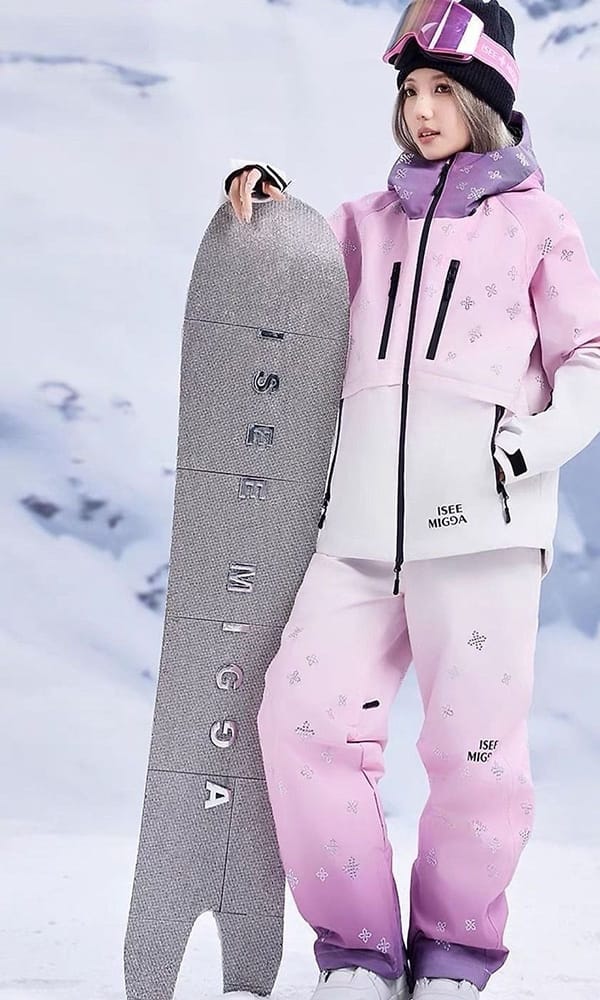 粉紫十字滑雪上衣